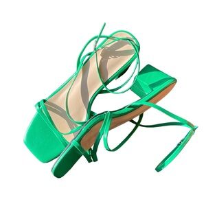 Kelly Green Strappy Heels